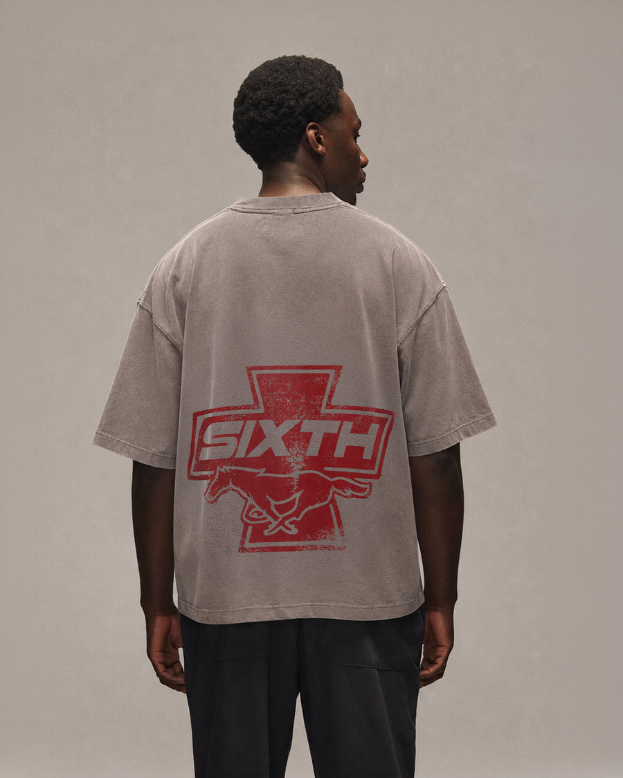 Sixth Bloom House Cross Horse T-Shirt Grey worn by model