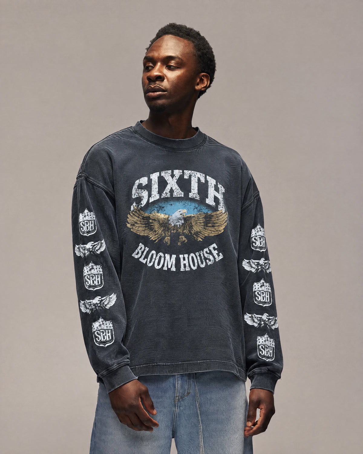Sixth Bloom House Eagle Chest Longsleeve Black – photo 2