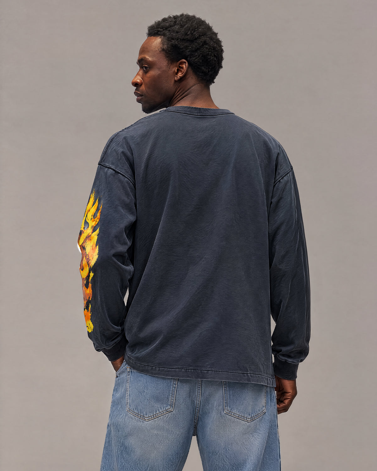 Sixth Bloom House Flame Cross Longsleeve Black – photo 3
