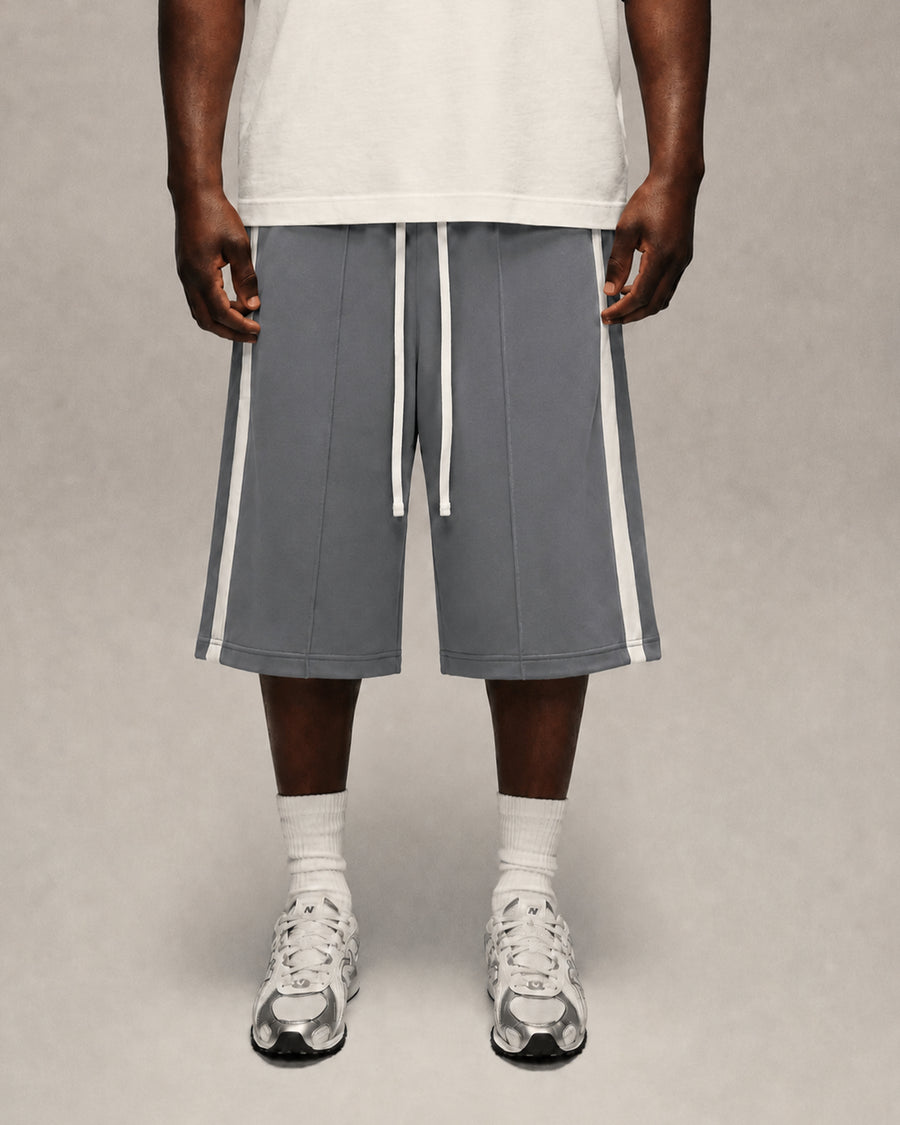 Sixth Bloom House Big Stripe Short Grey worn by model