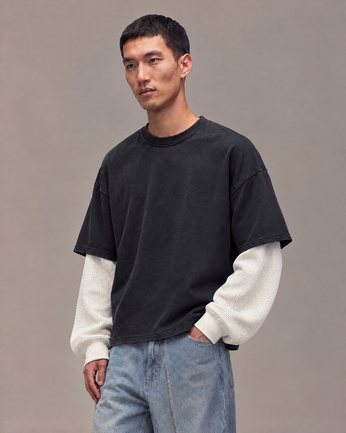 Sixth Bloom House Scribble Layered Longsleeve Black – photo 3