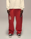 Sixth Bloom House Badge Jogger Red