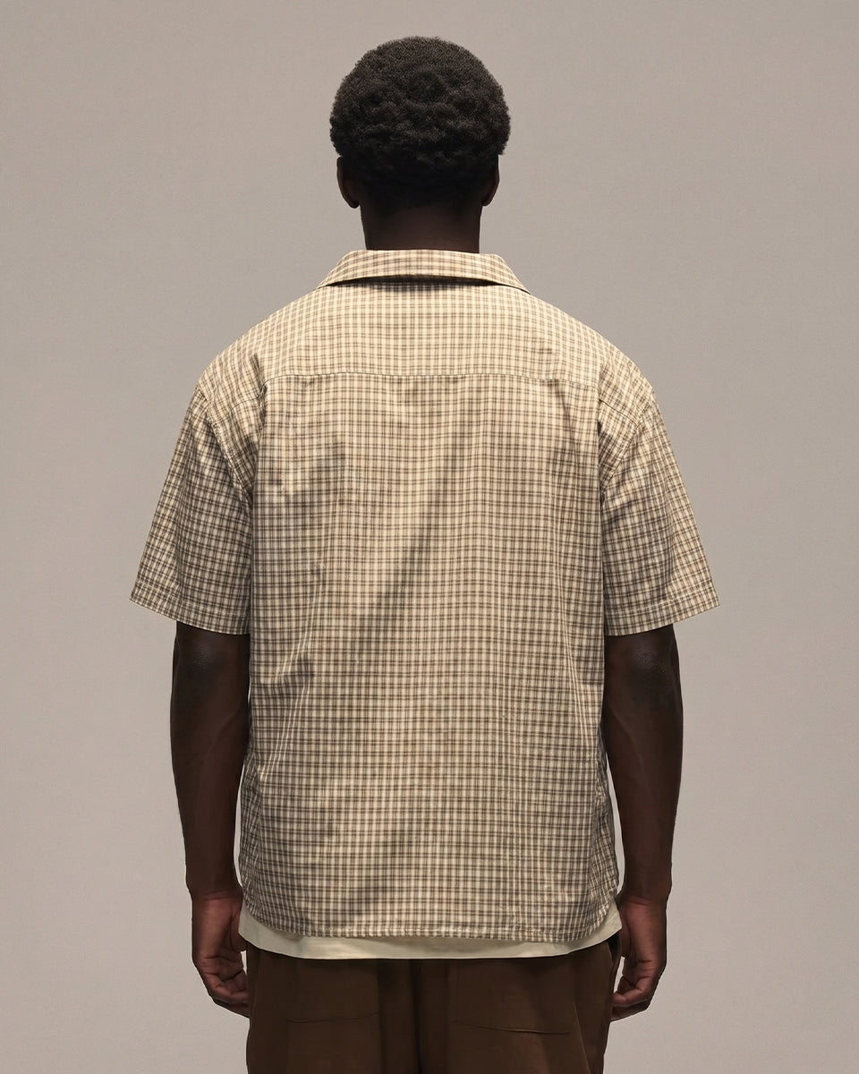 Sixth Bloom House Brown Check Short Sleeve Shirt – back view 2
