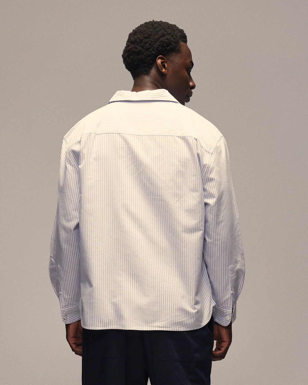 Sixth Bloom House Blue Oxford Stripe – back view