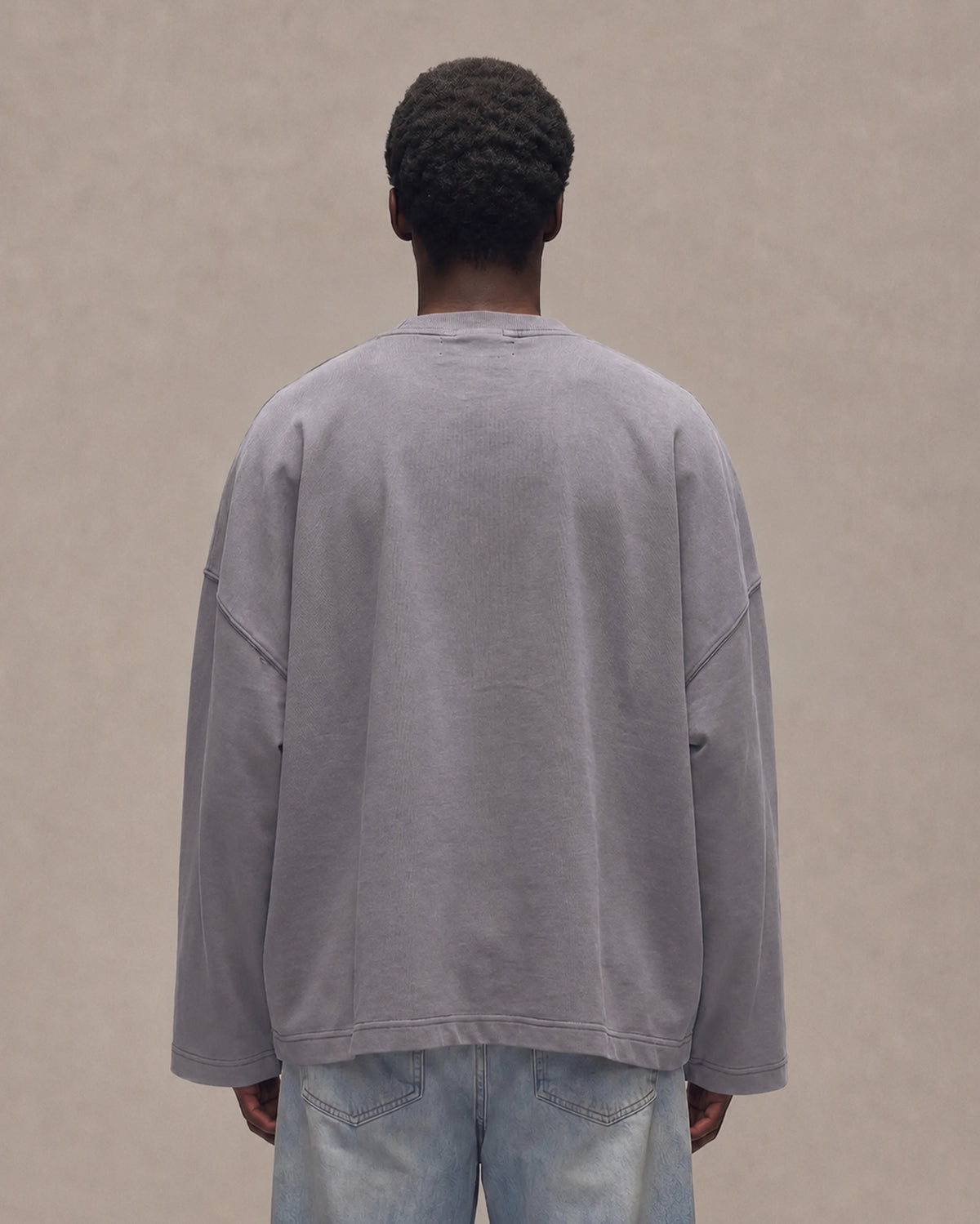Sixth Bloom House Boxy Longsleeve Vintage Grey – back view