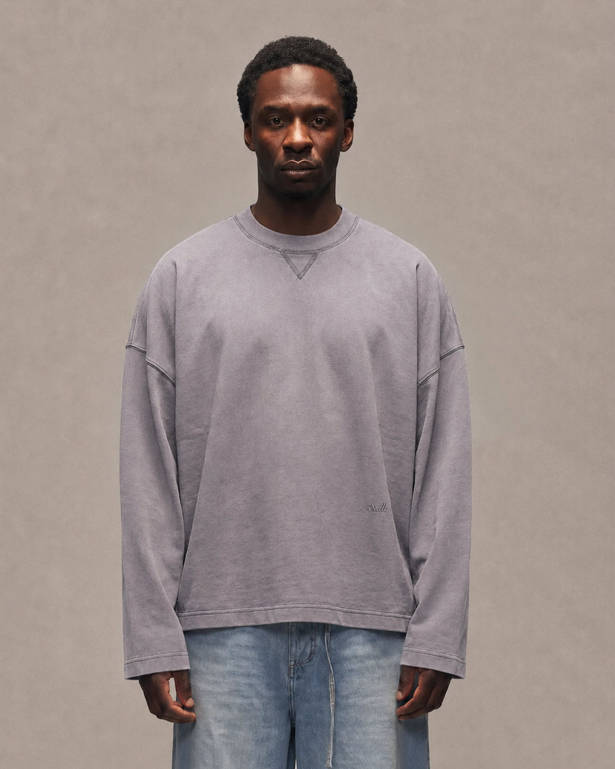 Sixth Bloom House Boxy Longsleeve Vintage Grey – front view