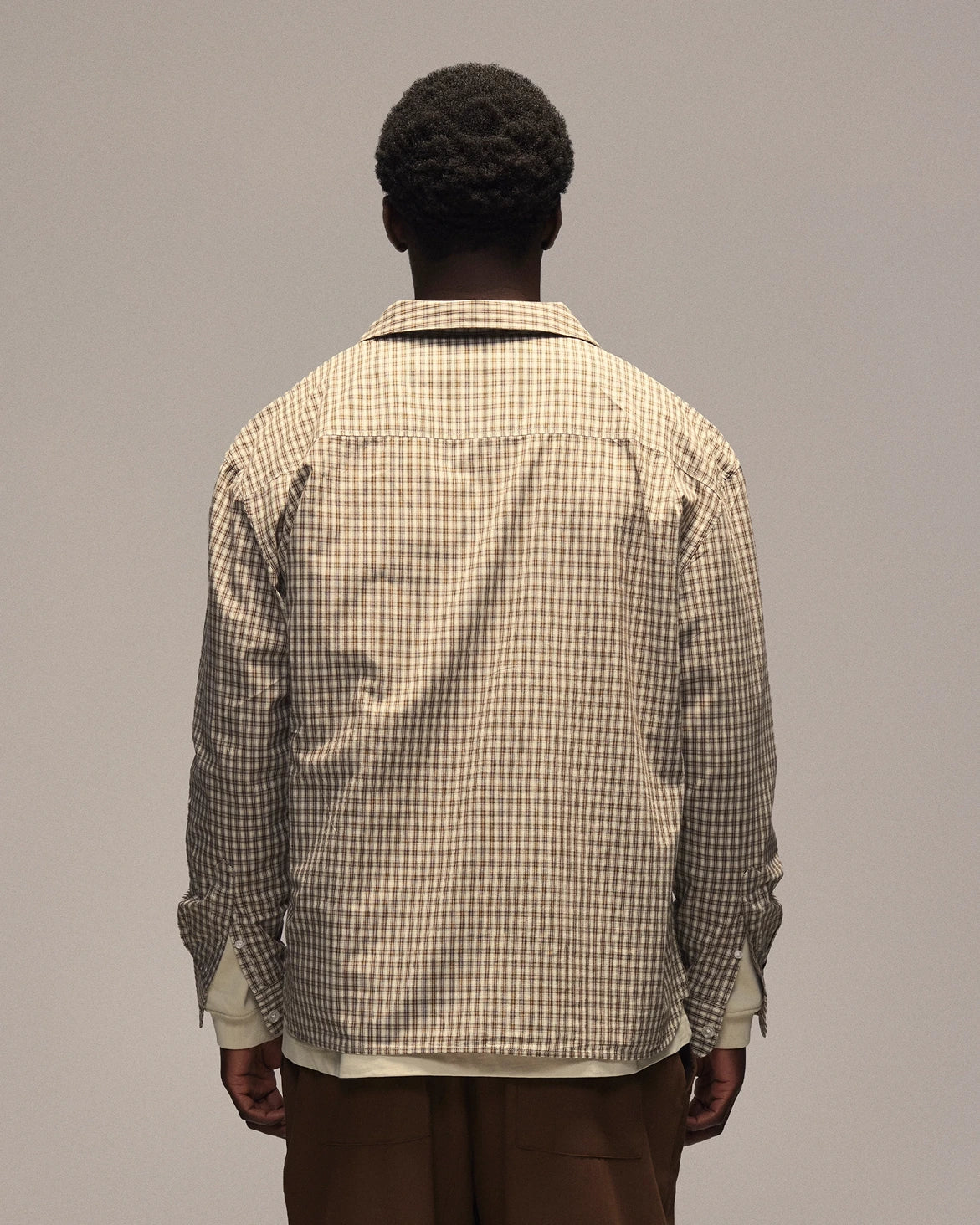 Sixth Bloom House Brown Check Shirt – back view