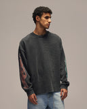 Sixth Bloom House Flame Waffle Longsleeve Black