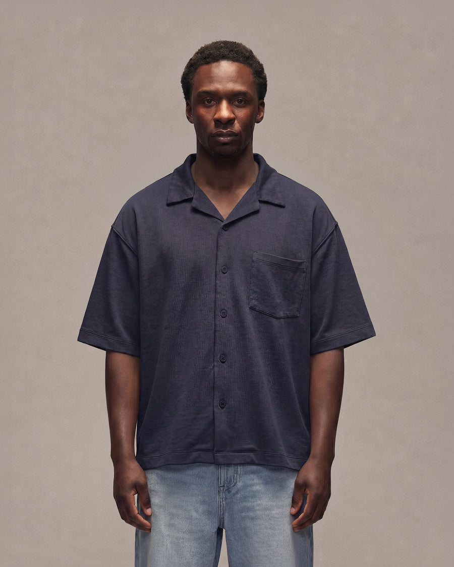 Sixth Bloom House Jersey SS Shirt Navy – front view