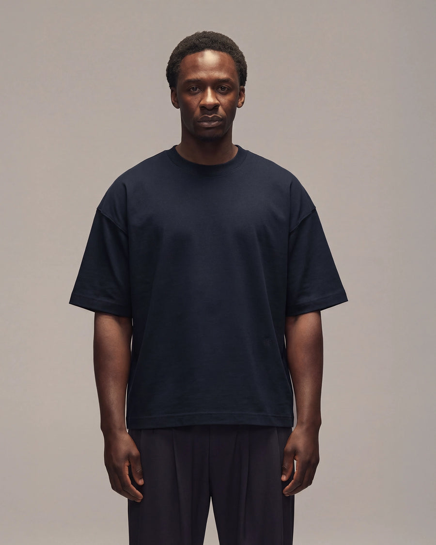 Sixth Bloom House Logo Blank T-Shirt Navy, front view