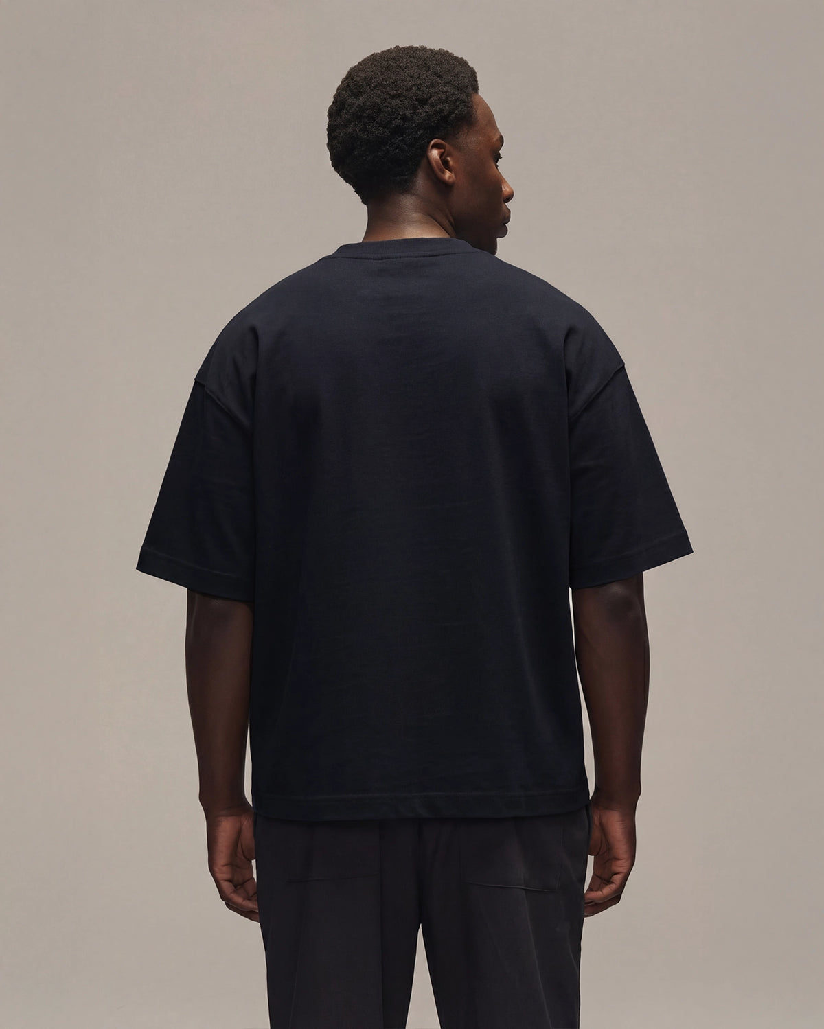 Sixth Bloom House Logo Blank T-Shirt Navy, back view