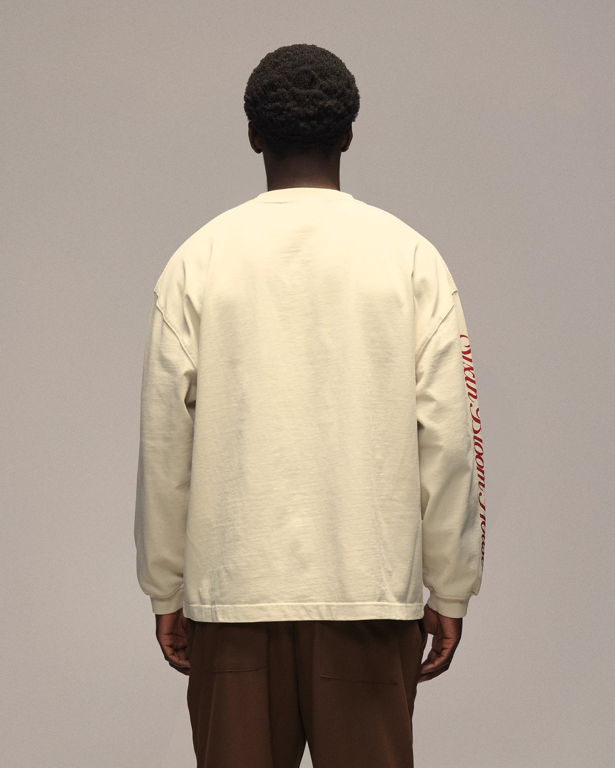 Sixth Bloom House Logo Heavy Longsleeve Off-White, back view