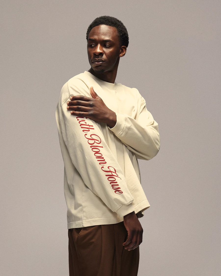 Sixth Bloom House Logo Heavy Longsleeve Off-White worn by model