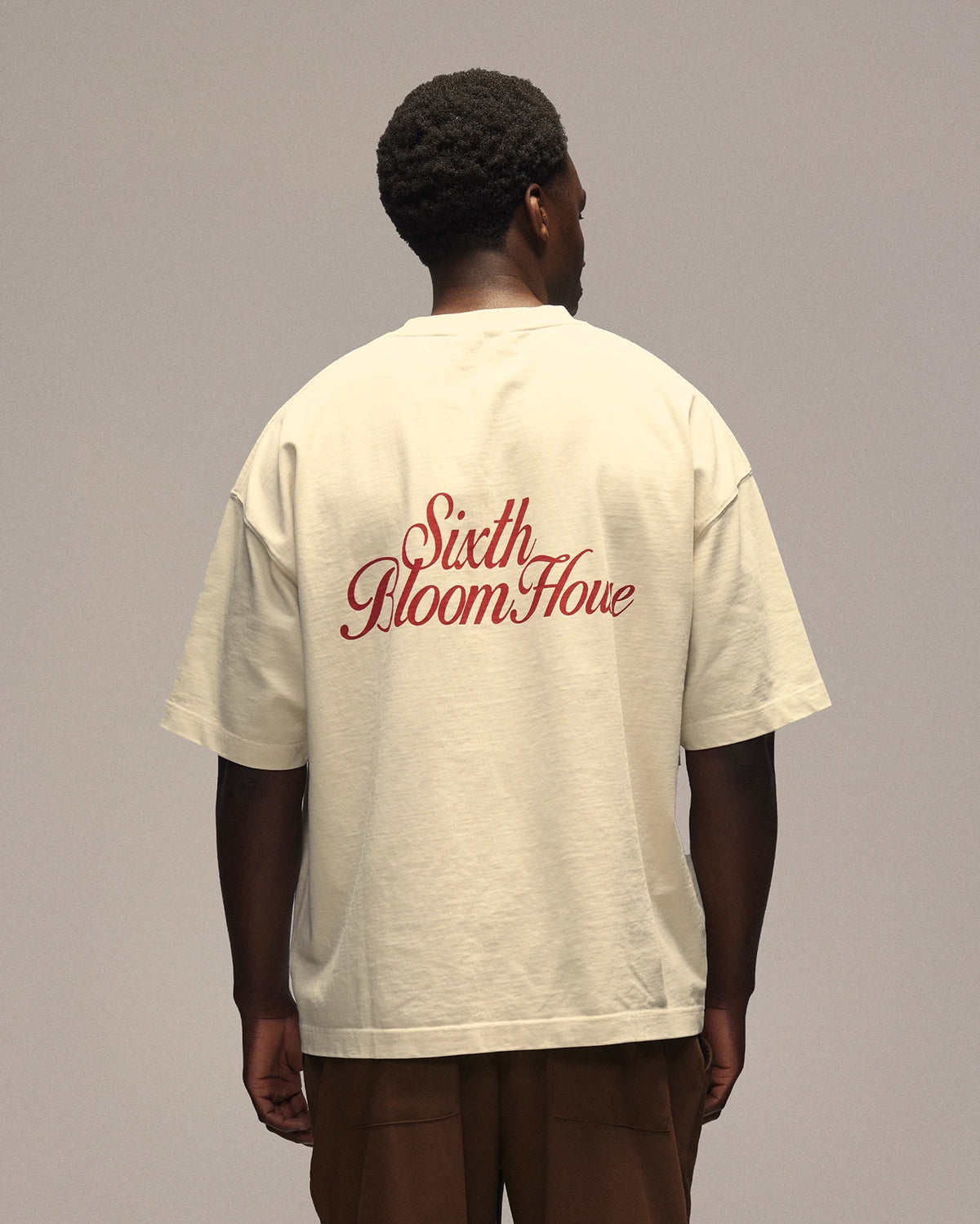 Sixth Bloom House Logo Seasonal T-Shirt Off-White, back view
