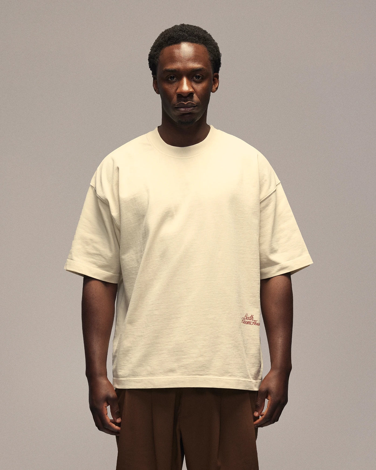 Sixth Bloom House Logo Seasonal T-Shirt Off-White, front view