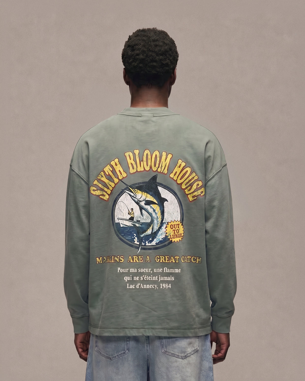 Sixth Bloom House Marlin Longsleeve Green worn by model