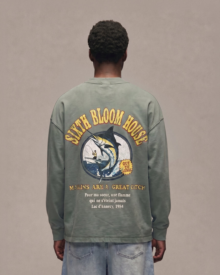 Sixth Bloom House Marlin Longsleeve Green worn by model