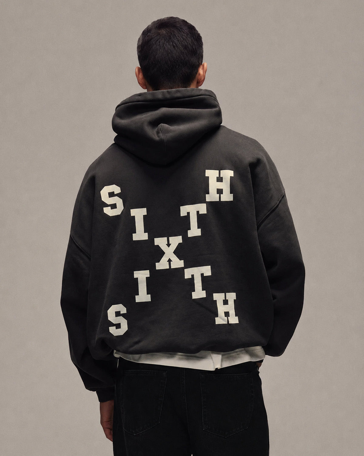 Sixth Bloom House Patchwork Hoodie – back view