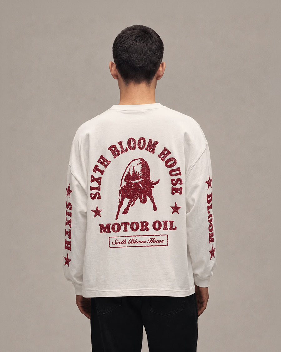 Sixth Bloom House Racing Bull Longsleeve White worn by model