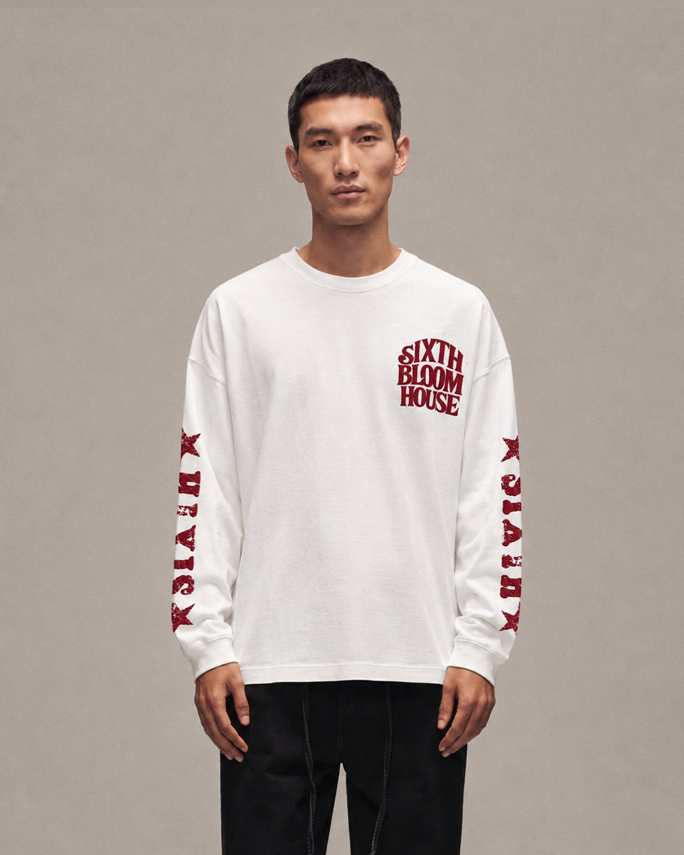 Sixth Bloom House Racing Bull Longsleeve White – front view