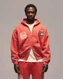 Sixth Bloom House Sixth Zip Through Hoodie Red