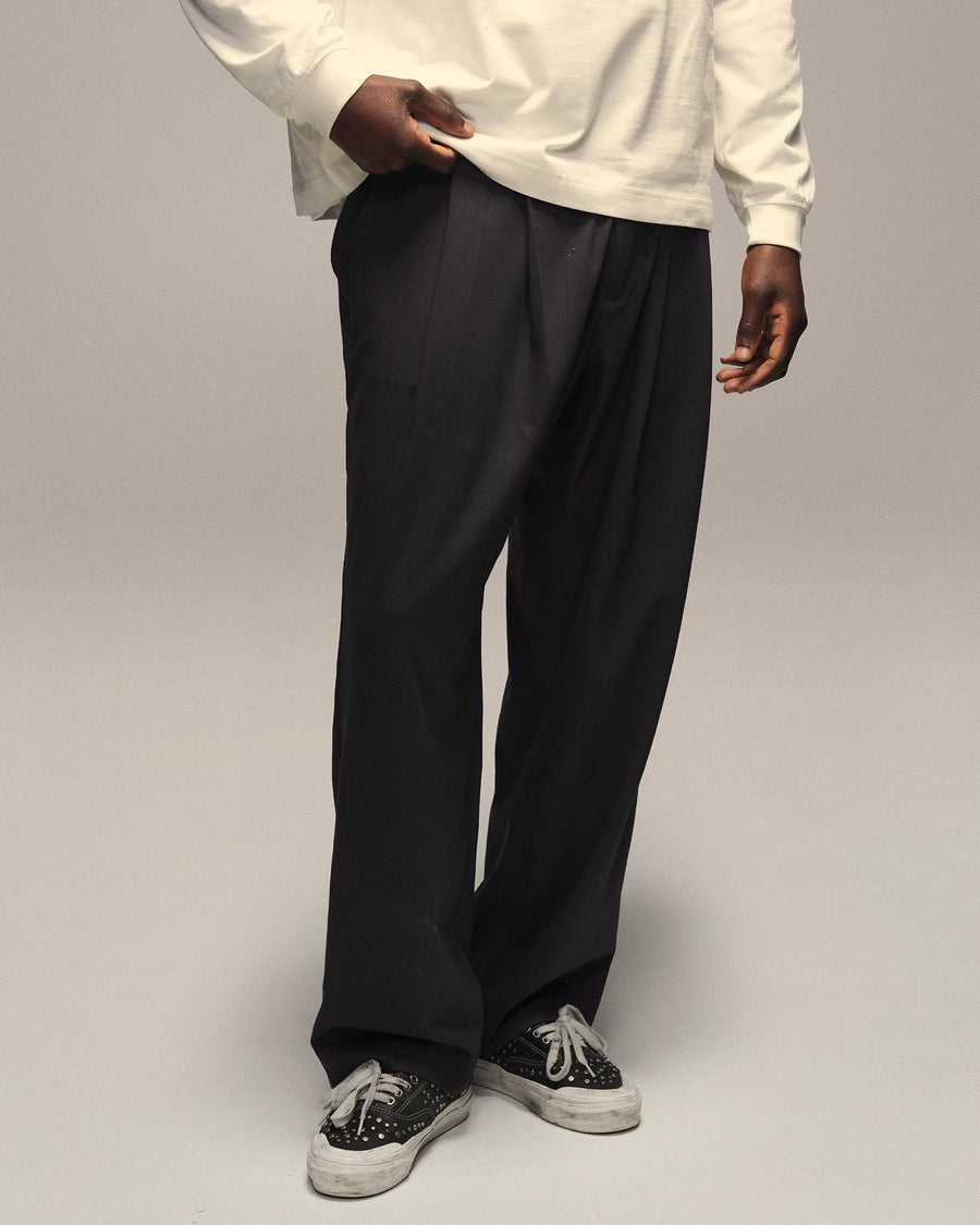 Sixth Bloom House Trouser Pleated Navy, front view