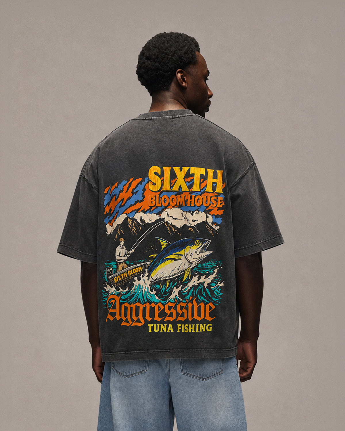 Sixth Bloom House Tuna T-Shirt Black – back view