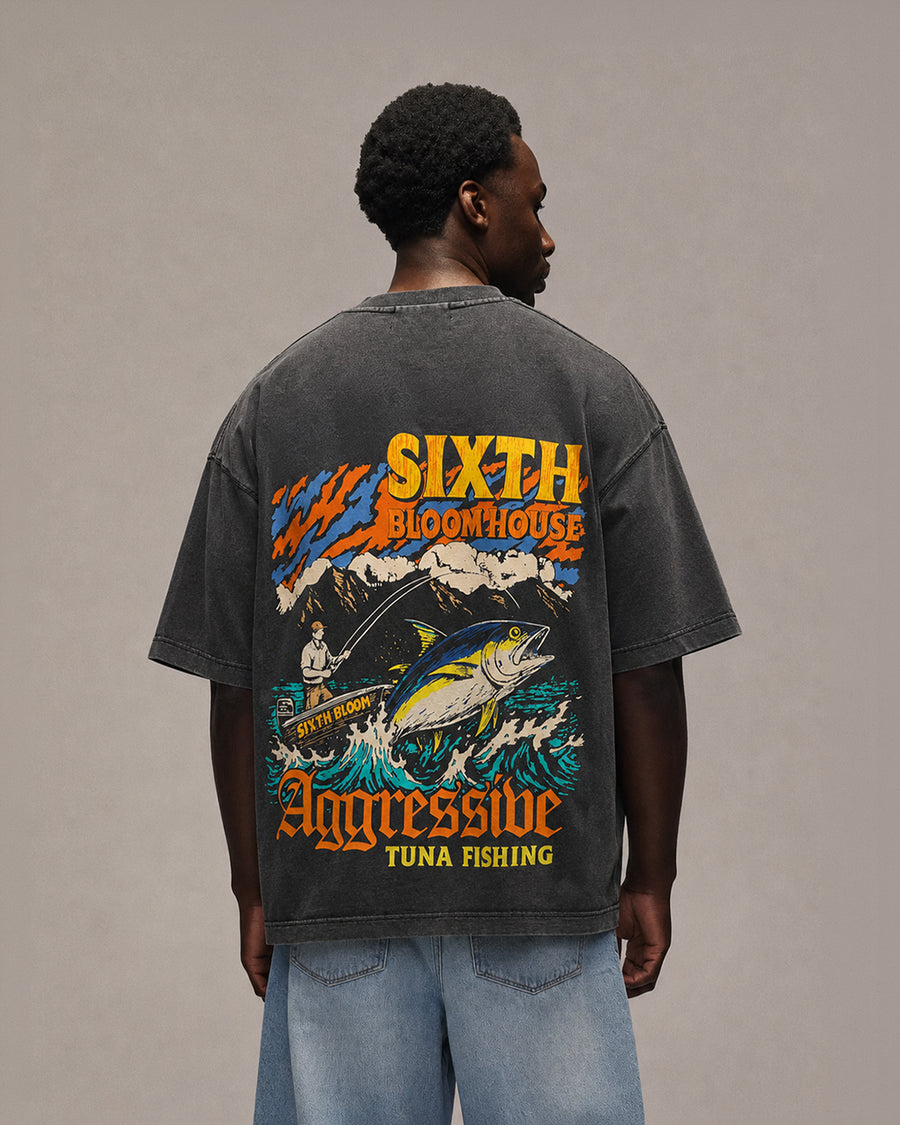 Sixth Bloom House Tuna T-Shirt Black worn by model