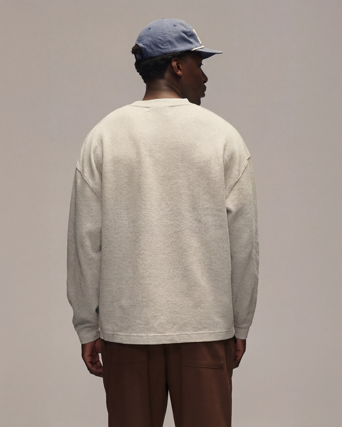 Sixth Bloom House Waffle Blank Longsleeve Grey – back view