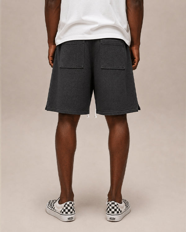 Sixth Bloom House Waffle Short Black – back view