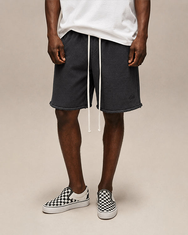 Sixth Bloom House Waffle Short Black – front view