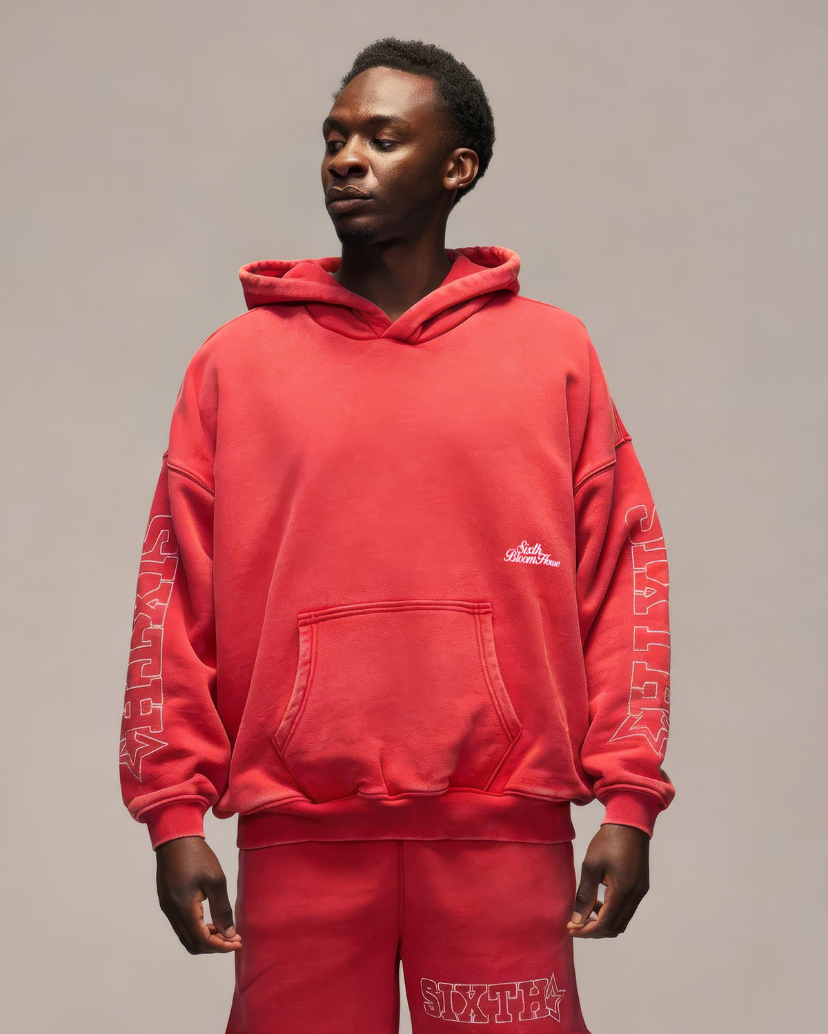 Sixth Bloom House Star Acid Wash Hoodie – front view