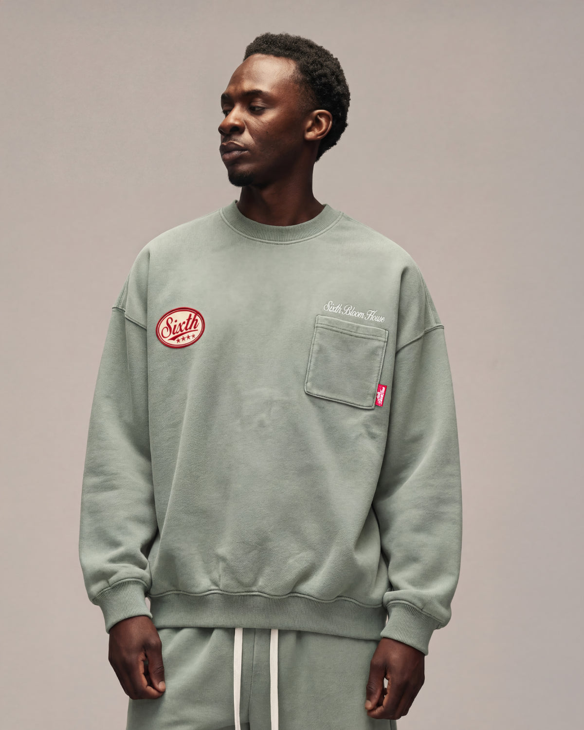 Sixth Bloom House Badge Sweater Green