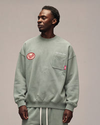 Badge Sweater Green