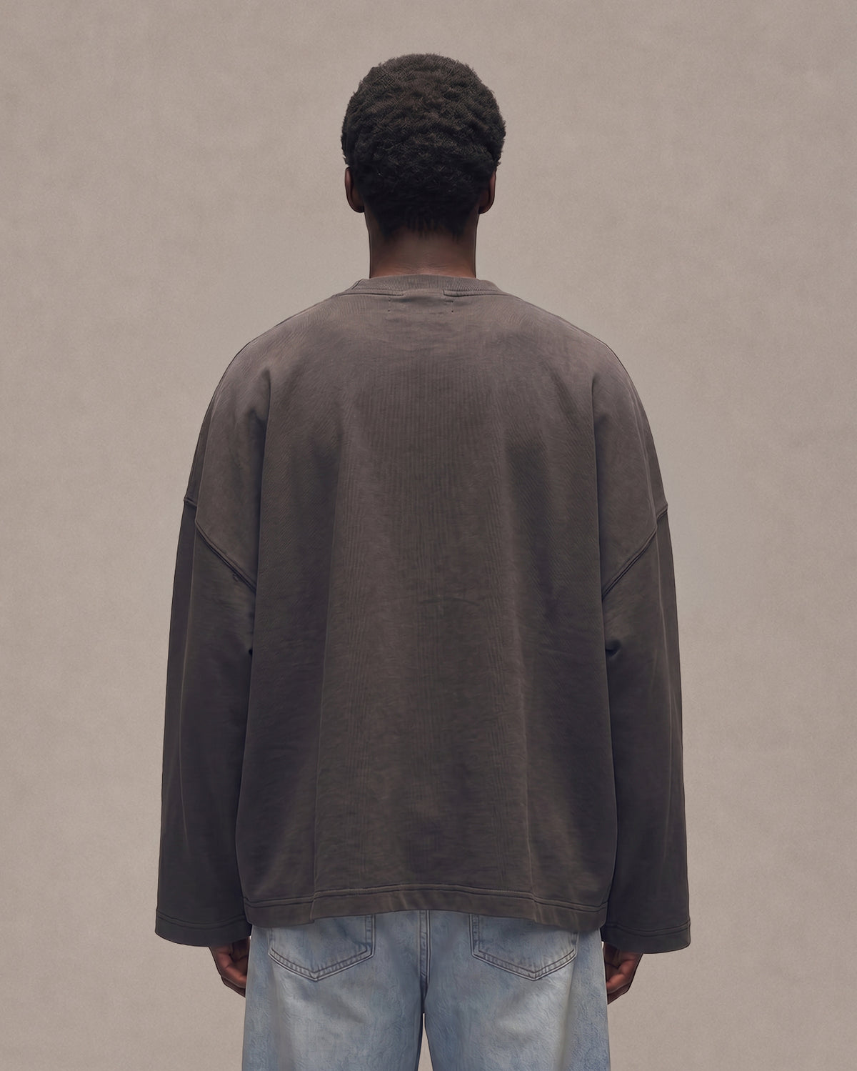 Sixth Bloom House Boxy Longsleeve Black – back view