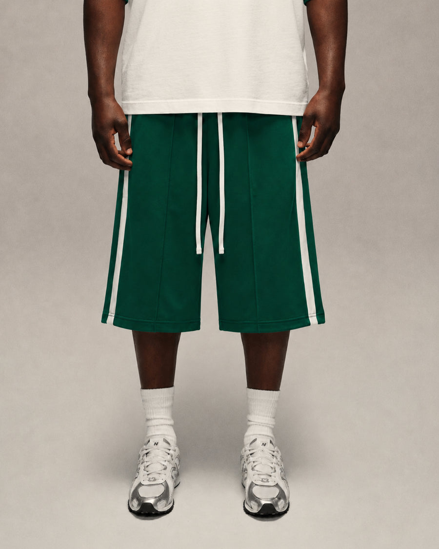Sixth Bloom House Big Stripe Short Green worn by model