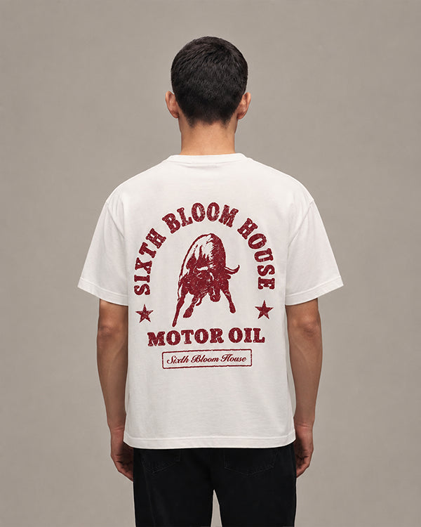 Sixth Bloom House Racing Bull T-Shirt White worn by model
