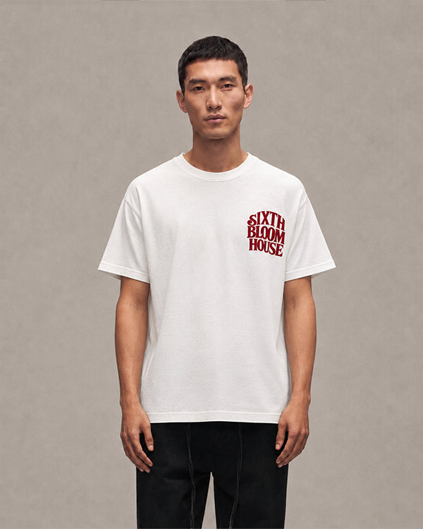 Sixth Bloom House Racing Bull T-Shirt White – front view
