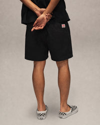 Cotton Twill Belt Shorts Black